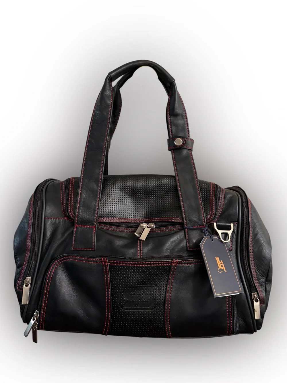 Custom Simmons Bank (S1) Links & Kings Sports Duffel Bag NWT Black Leather